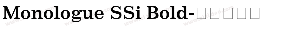 Monologue SSi Bold字体转换